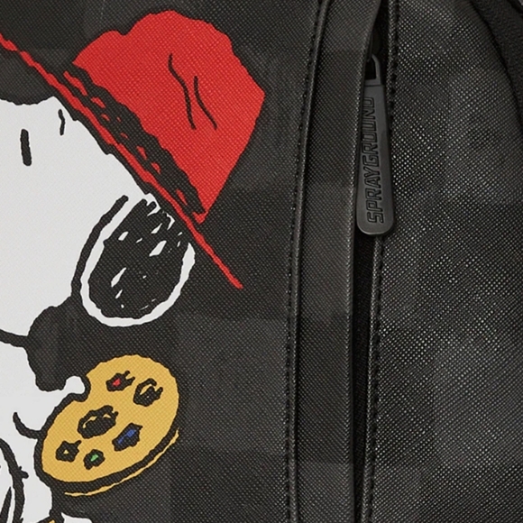 NWT Limited Edition Snoopy Peanuts Sprayground Backpack  Rae Black White - Picture 4 of 11